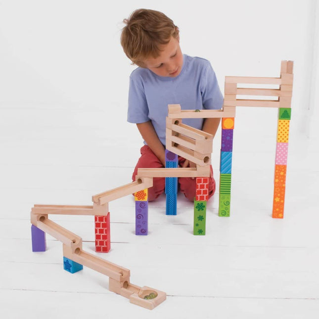 Creative Play | Educational Wooden Marble Race Track for Motor Skills Development | Fun Learning Toy for Kids Ages 3-5 1