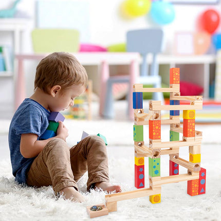 Creative Play | Educational Wooden Marble Race Track for Motor Skills Development | Fun Learning Toy for Kids Ages 3-5 3