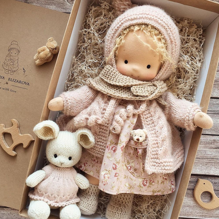 Creative Play | Handmade Waldorf Doll in Soft Fabric with Premium Mohair Hair | Unique Toy for Imaginative Adventures 12