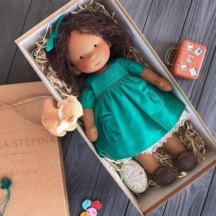 Creative Play | Handmade Waldorf Doll in Soft Fabric with Premium Mohair Hair | Unique Toy for Imaginative Adventures 13