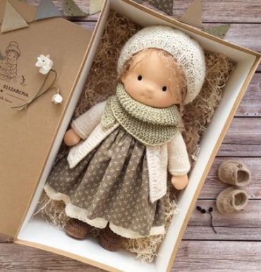 Creative Play | Handmade Waldorf Doll in Soft Fabric with Premium Mohair Hair | Unique Toy for Imaginative Adventures 15