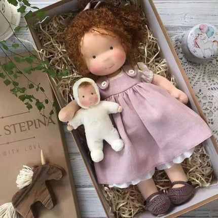 Creative Play | Handmade Waldorf Doll in Soft Fabric with Premium Mohair Hair | Unique Toy for Imaginative Adventures 18