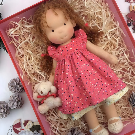 Creative Play | Handmade Waldorf Doll in Soft Fabric with Premium Mohair Hair | Unique Toy for Imaginative Adventures 2