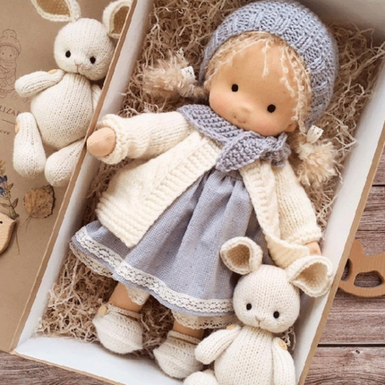 Creative Play | Handmade Waldorf Doll in Soft Fabric with Premium Mohair Hair | Unique Toy for Imaginative Adventures 3