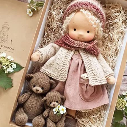 Creative Play | Handmade Waldorf Doll in Soft Fabric with Premium Mohair Hair | Unique Toy for Imaginative Adventures 7