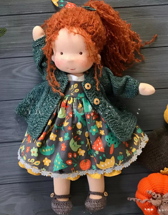 Creative Play | Handmade Waldorf Doll in Soft Fabric with Premium Mohair Hair | Unique Toy for Imaginative Adventures 9