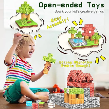 Creative Play | Magnetic Building Blocks Set for Kids with STEM Learning | Safe Educational Gift for Imagination 4