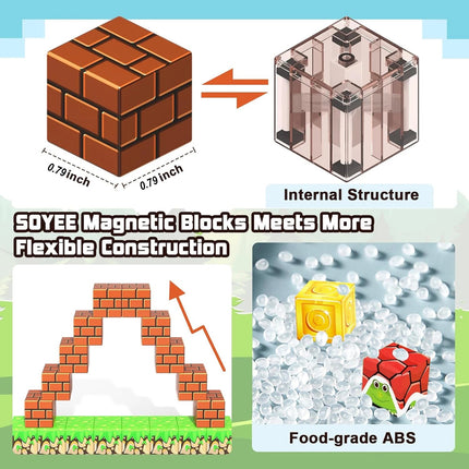Creative Play | Magnetic Building Blocks Set for Kids with STEM Learning | Safe Educational Gift for Imagination 7