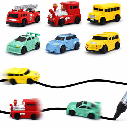 Creative Playset | Inductive Line Following Toy Car with Drawing Pen | Interactive Fun for Kids 3+ 5