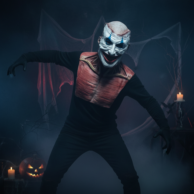 Creepy Clown | Scary Halloween Mask with Removable Layer | Full Face Design for Terrifying Costume Looks 0