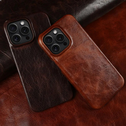 Crownline | Handcrafted iPhone Case in Genuine Cowhide Leather with Secure Grip | Sleek Design for Classic Protection 1