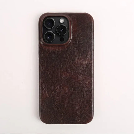 Crownline | Handcrafted iPhone Case in Genuine Cowhide Leather with Secure Grip | Sleek Design for Classic Protection 2