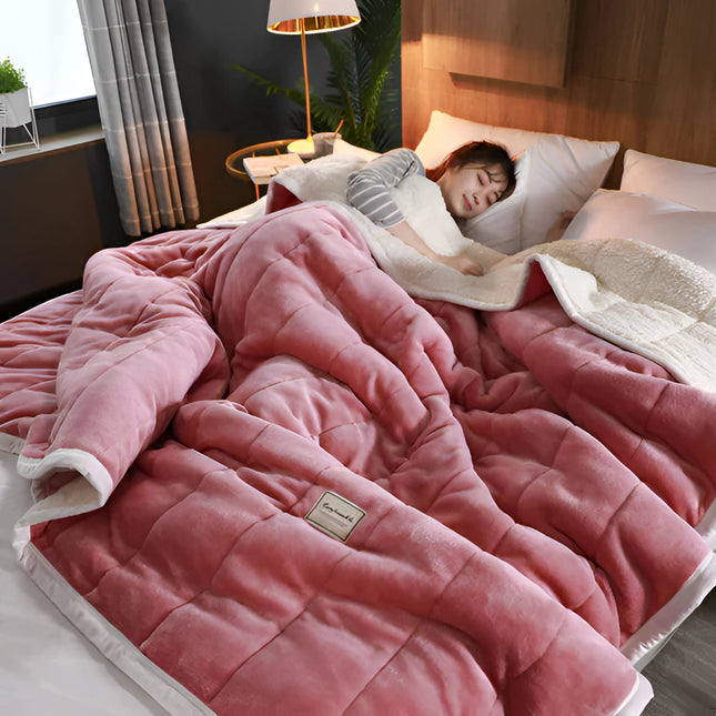 CuddleLux | Weighted Blanket with Soft Sherpa-Fleece for Stress Relief 1