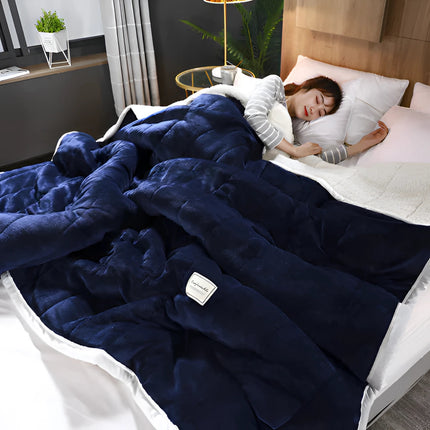 CuddleLux | Weighted Blanket with Soft Sherpa-Fleece for Stress Relief 2