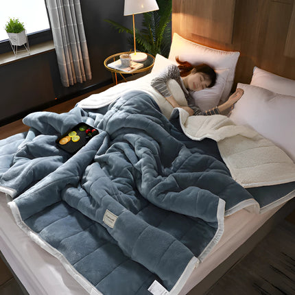CuddleLux | Weighted Blanket with Soft Sherpa-Fleece for Stress Relief 4