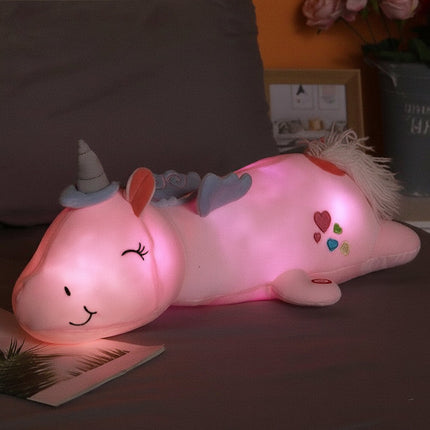 Cuddle Glow | LED Night Light Plush Unicorn with Soothing Glow | Soft Comfort for Bedtime 0