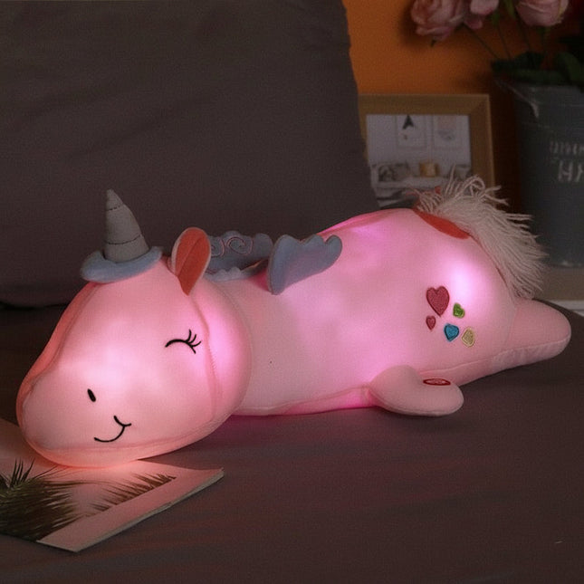 Cuddle Glow | LED Night Light Plush Unicorn with Soothing Glow | Soft Comfort for Bedtime 0