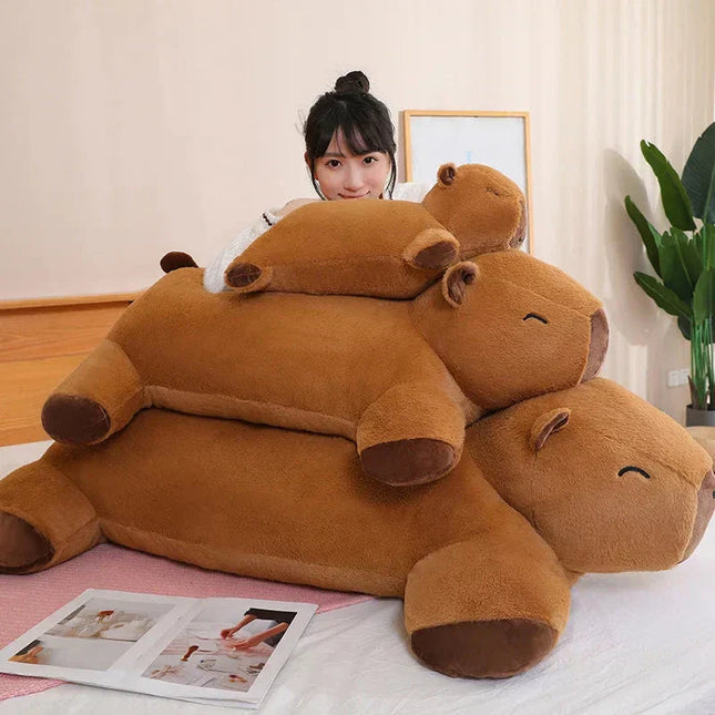 Cuddly Capybara Plush Toy | Giant Support Pillow with Soft Fluffy Fabric | Ideal Comfort for Relaxation and Gifting 0