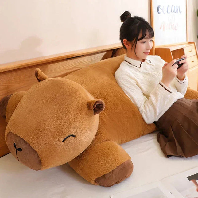 Cuddly Capybara Plush Toy | Giant Support Pillow with Soft Fluffy Fabric | Ideal Comfort for Relaxation and Gifting 1