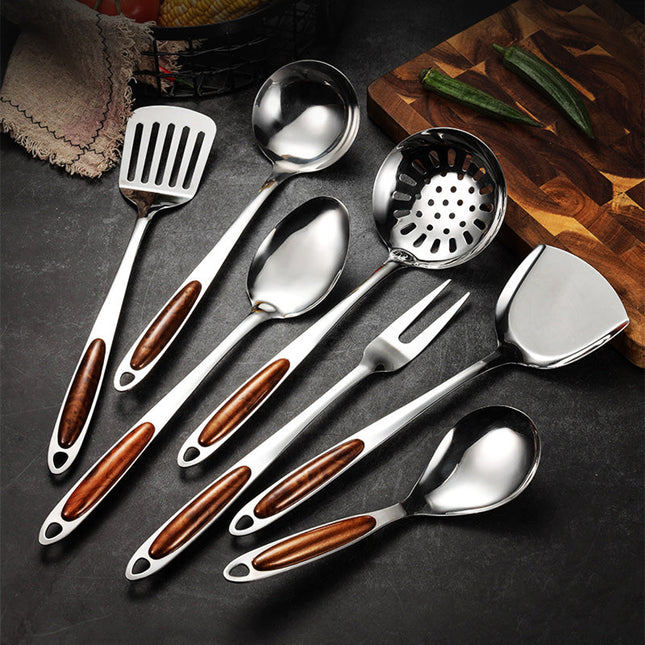Culinary Collection | Stainless Steel Kitchen Utensil Set with Ergonomic Handles | Essential Cooking Tools for Professional Chefs 0