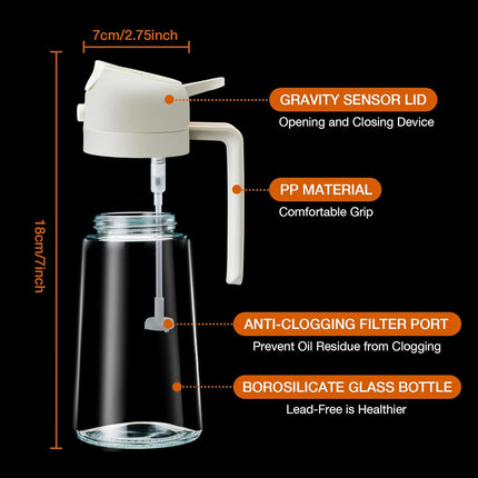 Culinary Essentials | 2-in-1 Olive Oil Sprayer with Dual Functionality | Precise Dispensing for Healthier Cooking 5