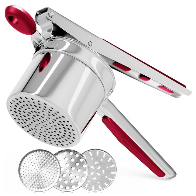 Culinary Master | Heavy Stainless Steel Potato Masher with Ergonomic Handle | Large Capacity Tool for Smooth Mashed Potatoes 1