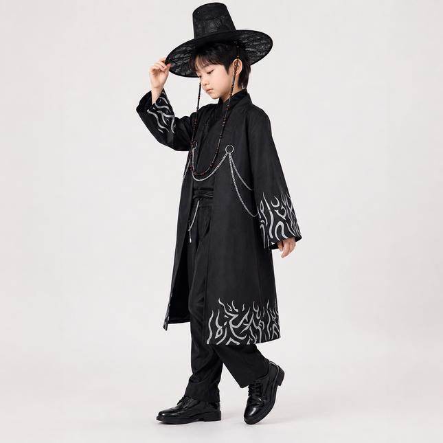 Cultural Costume Collection | Korean Hanbok Cosplay Outfit with Hat & Accessories | Perfect for Halloween and Themed Events 0