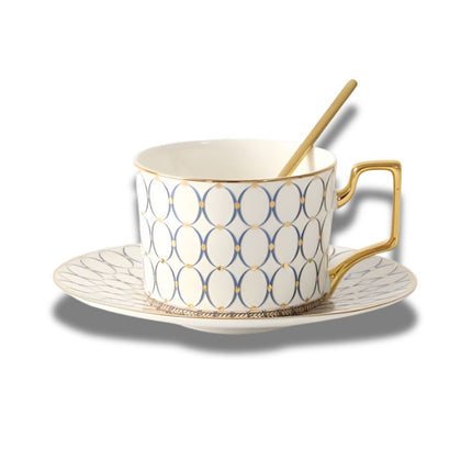 Tea Cup Set with Saucer and Spoon, Nordic Teacup for Afternoon Tea – image 5