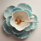 Tea Cup Set with Saucer and Spoon, Porcelain Tea Cup and Saucer with Petal Design, Floral Teacup for Afternoon Tea