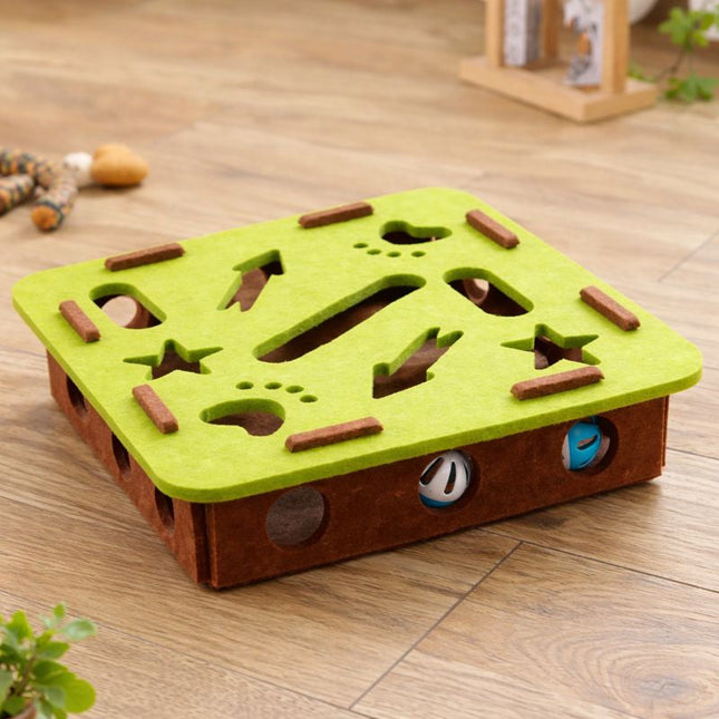 Curious Cat | Interactive Cat Toy with Hidden Ball & Soft Tunnels | Engaging Play for Indoor Cats 0