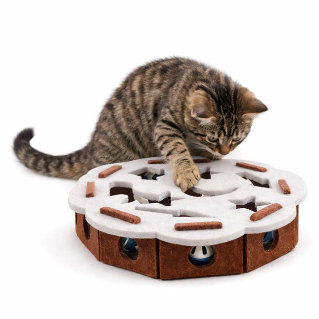 Curious Cat | Interactive Cat Toy with Hidden Ball & Soft Tunnels | Engaging Play for Indoor Cats 1