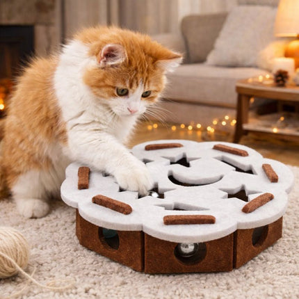Curious Cat | Interactive Cat Toy with Hidden Ball & Soft Tunnels | Engaging Play for Indoor Cats 3