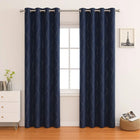 Blackout Curtains for Bedroom, Living Room Curtains with Wave Pattern, Blackout Drapes, Window Curtain Panel