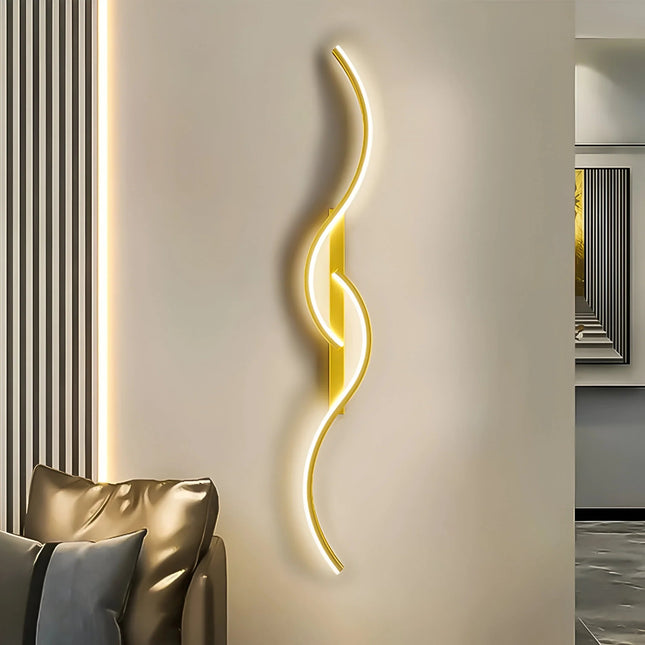 Curved Wall Sconce Light | Modern LED Design with Energy-Efficient Illumination | Versatile Wall Decor for Ambient Lighting 0
