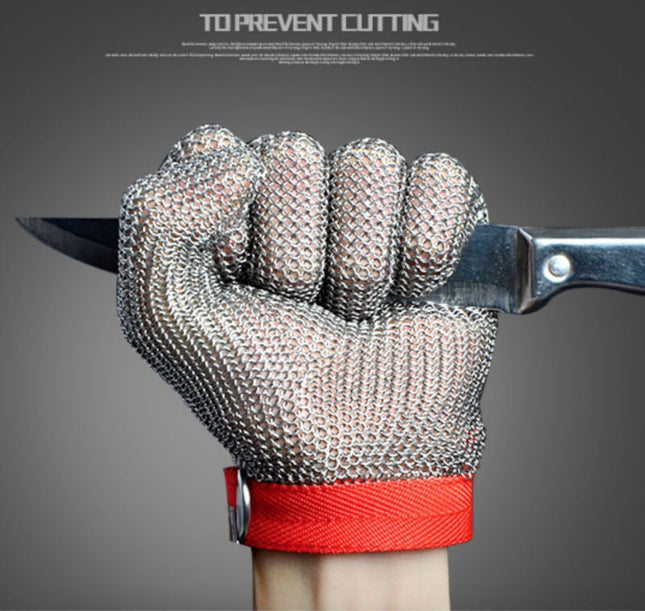Cut-Resistant Glove | Stainless Steel Protection with Adjustable Strap | Safety Gear for Kitchen and Workshop 0