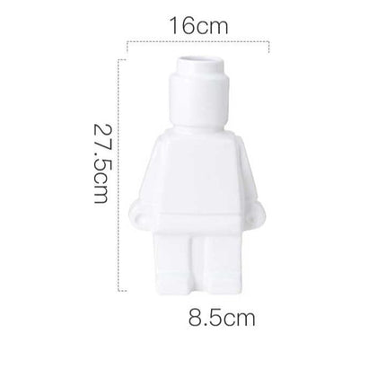 Building Block Figure Flower Vase in Resin – image 9