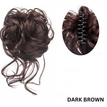 Messy Bun Hair Piece, Wavy Curly Hair Bun Scrunchie