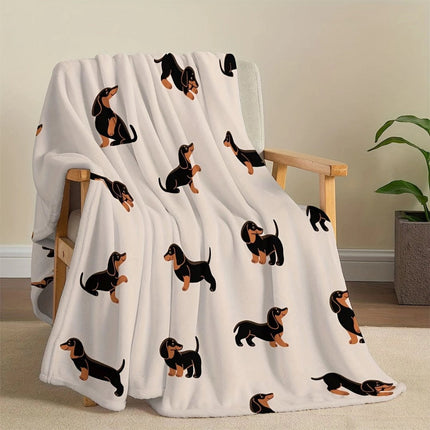 Dachshund Collection | Fleece Throw Blanket with Charming Design | Cozy Comfort for Pet Lovers 0