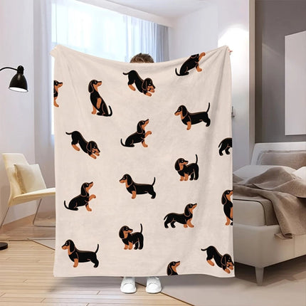 Dachshund Collection | Fleece Throw Blanket with Charming Design | Cozy Comfort for Pet Lovers 3