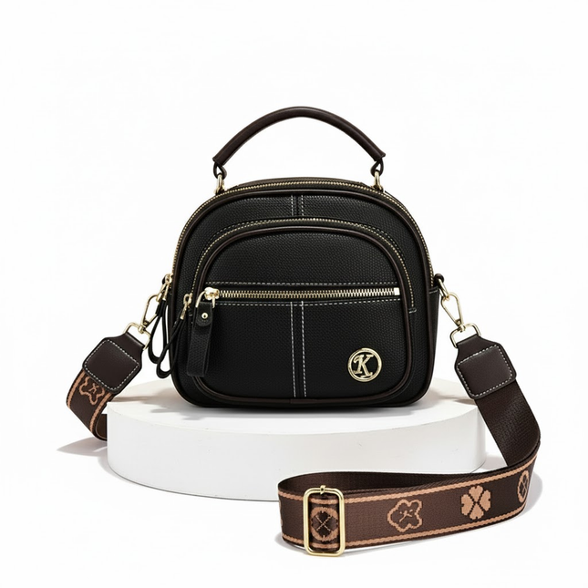 Daily Crossbody Bag | Stylish PU Leather Purse with Five Organized Pockets | Lightweight & Easy to Clean for Effortless Everyday Use 0