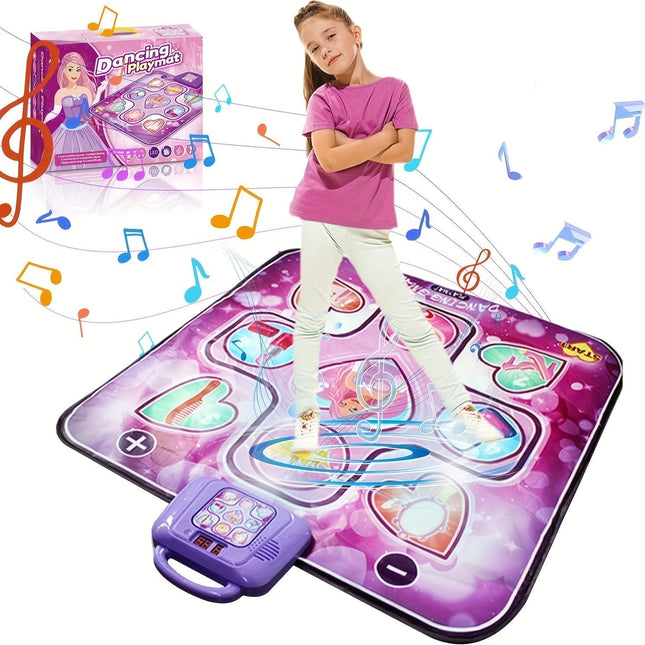 Interactive Dance Mat for Kids, Musical Dance Pad with Scoring, Toys for Girls Age 3 and Up, Electronic Dance Game_00