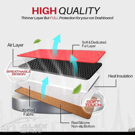 DashGuard | Custom Fit Dash Mat Cover with UV Protection | Durable Dashboard Cover for Enhanced Safety 3