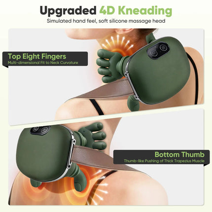 Deep Kneading Neck Massager with Electric Heat & 3 Intensity Modes | Portable Pillow for Ultimate Relaxation 2