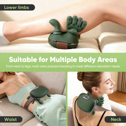 Deep Kneading Neck Massager with Electric Heat & 3 Intensity Modes | Portable Pillow for Ultimate Relaxation 4