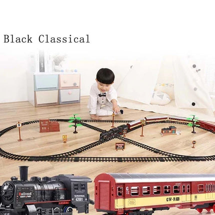 Model Trains HO Scale Train Set with Smoke and Headlights, 39 Piece HO Scale Model Railroad