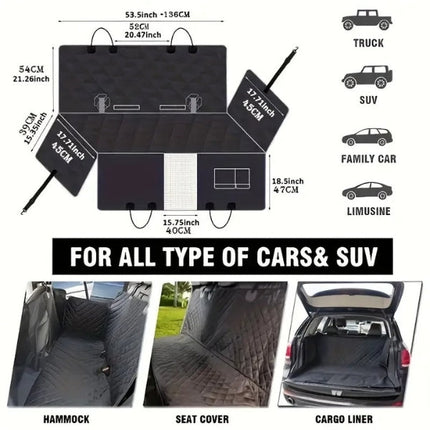 Deluxe Pet Car Seat Extender | Spacious & Durable Design for Large Dogs | Comfortable Travel Solution 0
