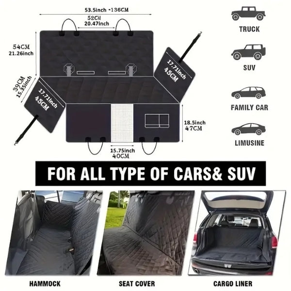 Deluxe Pet Car Seat Extender | Spacious & Durable Design for Large Dogs | Comfortable Travel Solution 0