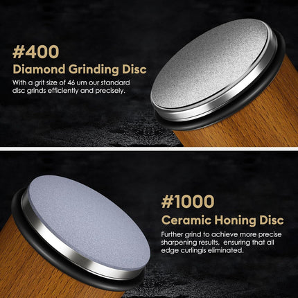 Diamond-Coated Knife Sharpener with Effortless Rolling Mechanism | Compact Design for Precision Sharpening 7