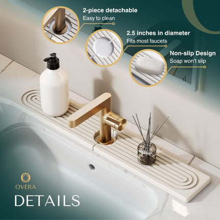 Diatomite Sink Mat | Super-Absorbent Kitchen Sink Protector with Stylish Design | Instant Spill Cleanup for Dry Counters 7