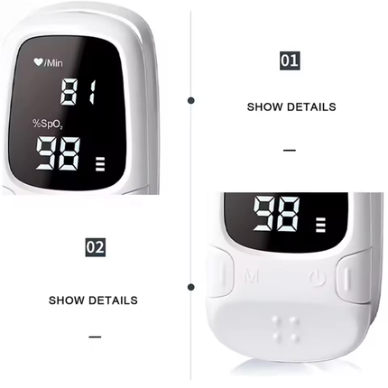 Digital Blood Glucose Monitor | Compact Fingertip Device with LED Display | Non-Invasive Monitoring for Health Tracking 2
